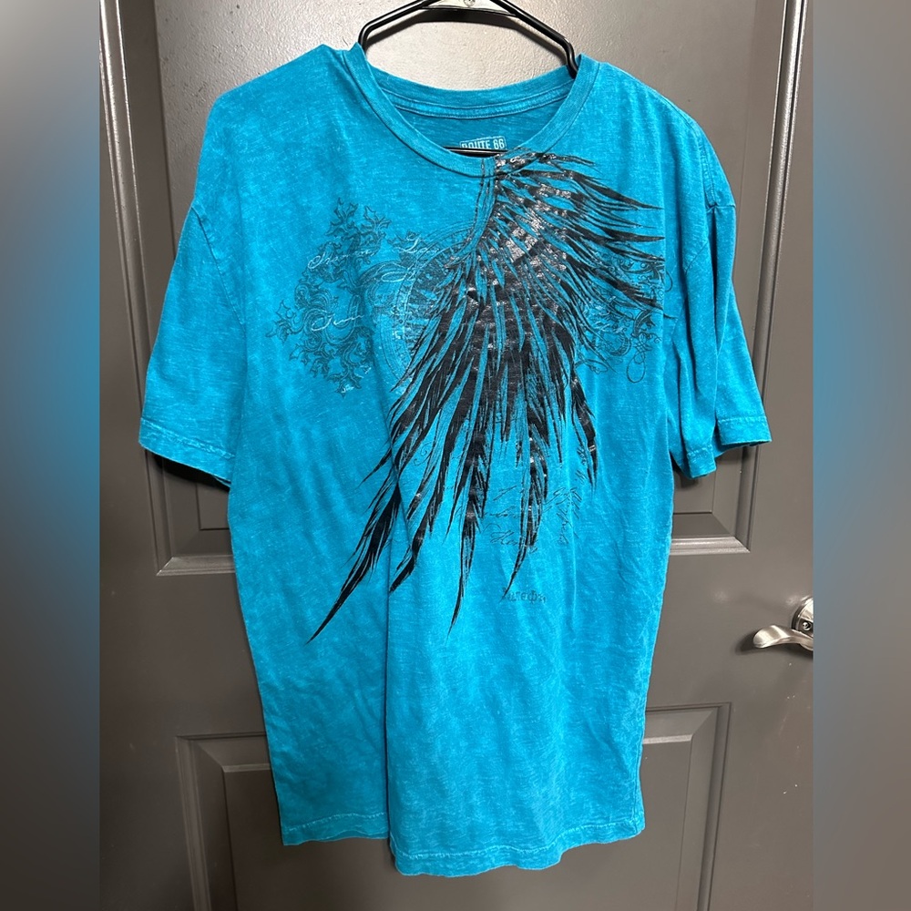 Y2K Emo/Scene Feather Graphic Tee